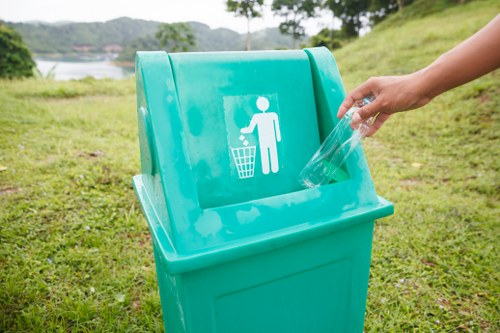 Community engaging in local recycling services